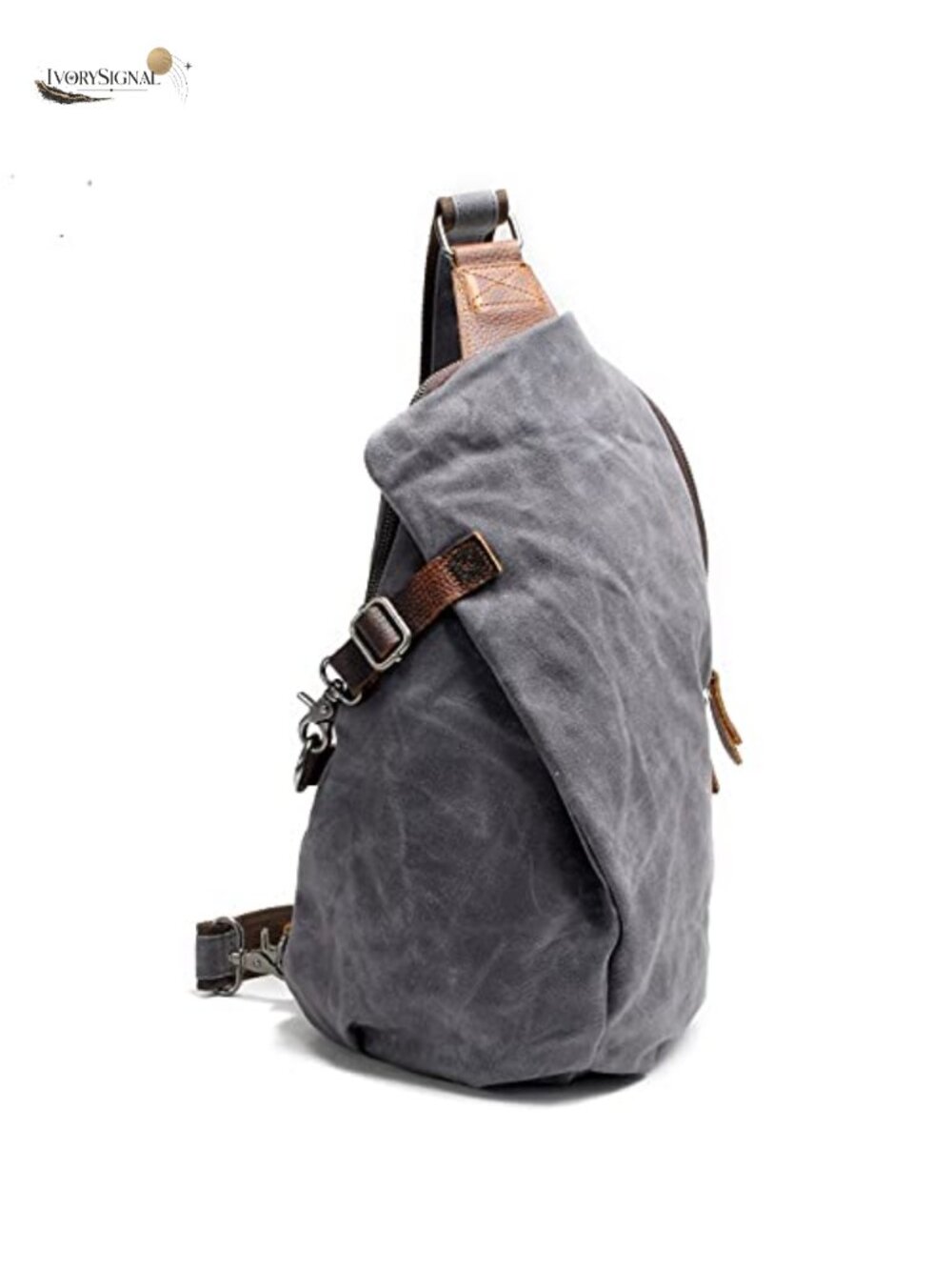Waxed Canvas Sling Backpack Crossbody Bag Men's Casual Daypack